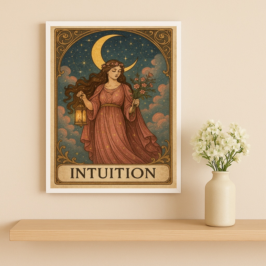 Quadro Decorativo Carta Tarot Intuição
