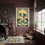 Quadro Decorativo Carta de Tarô A Temperança - 70x50cm