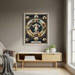 Quadro Decorativo Carta de Tarô O Mundo - 70x50cm