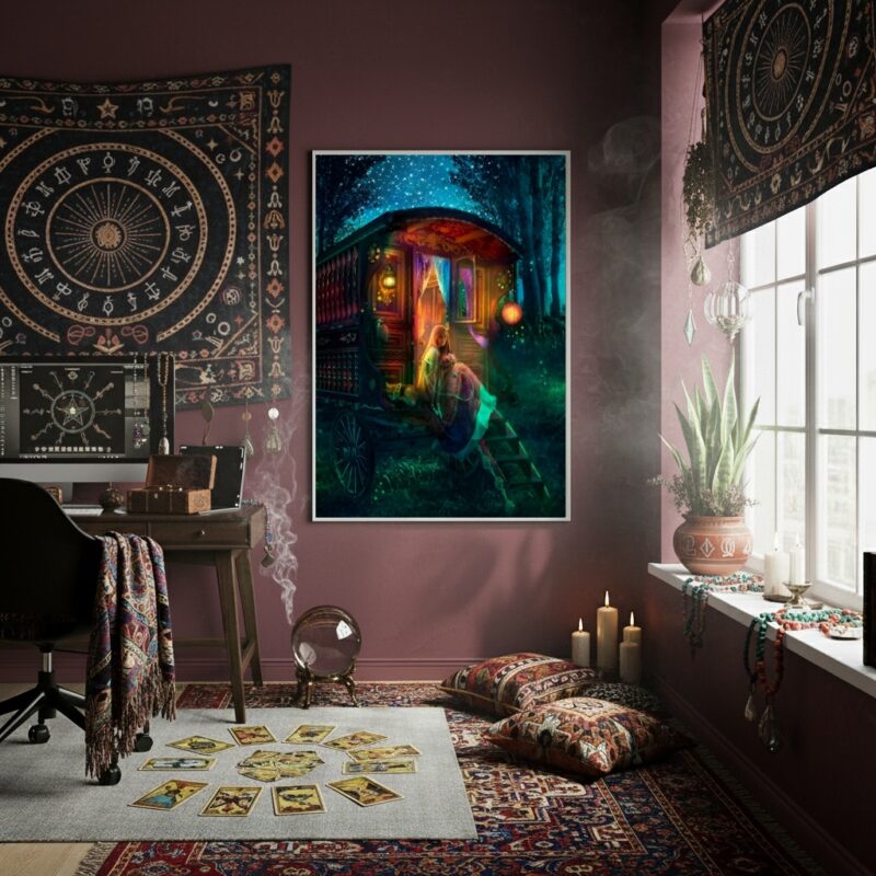 Quadro Decorativo Cigana Vagalume - 70x50cm