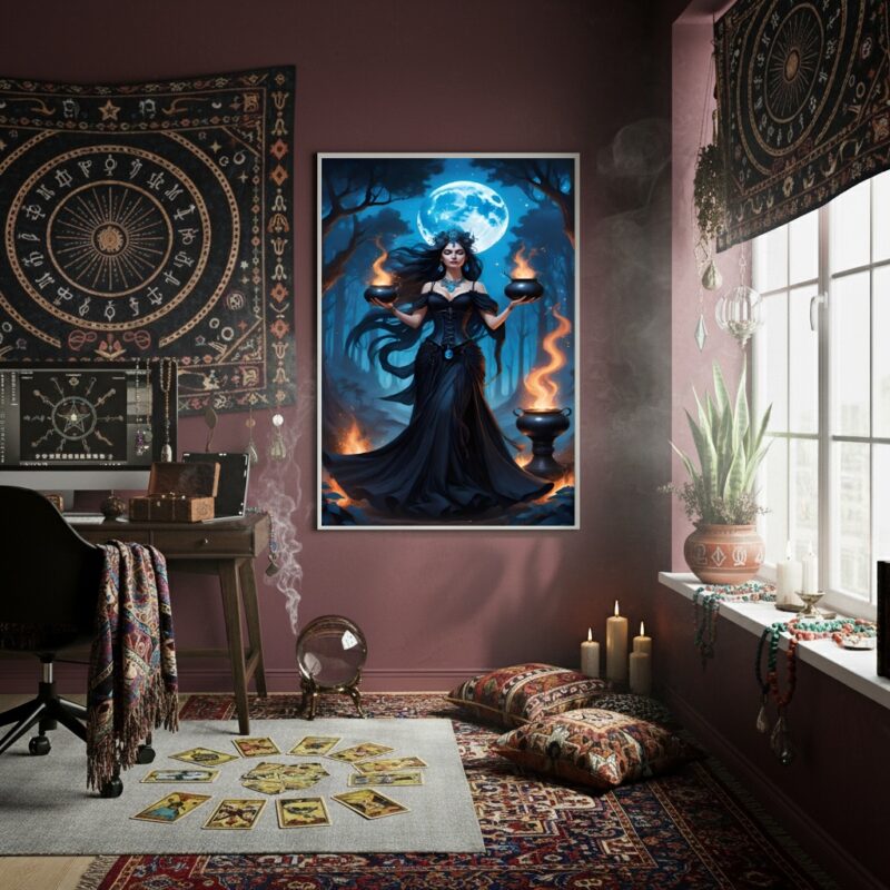 Quadro Decorativo Cigana da Lua - 70x50cm
