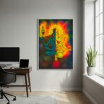 Quadro Decorativo Deus Hindu Shiva e A Deusa Parvati-70x50cm