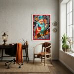 Quadro Decorativo Ebisu - Deus Japonês da Sorte - 70x50cm