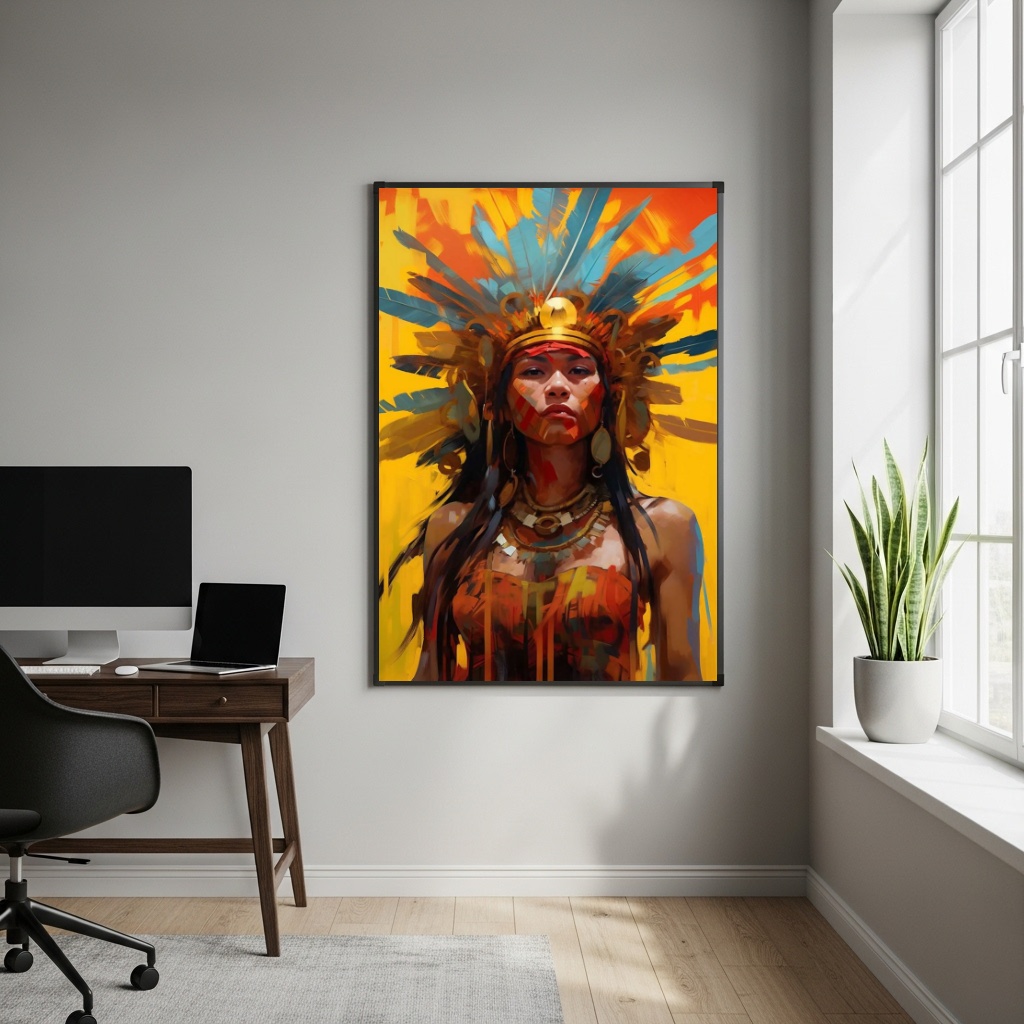Quadro Decorativo Entidade Cabocla Jupira - 70x50cm