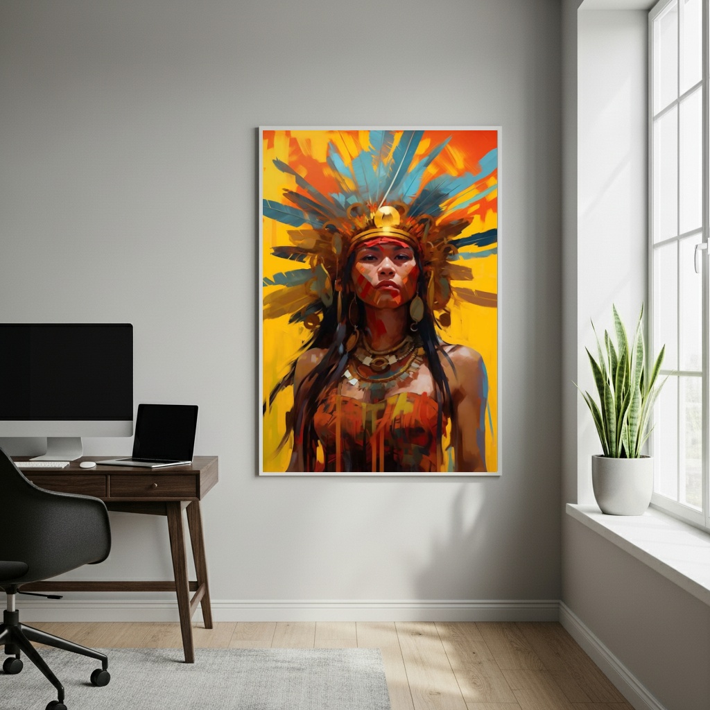 Quadro Decorativo Entidade Cabocla Jupira - 70x50cm