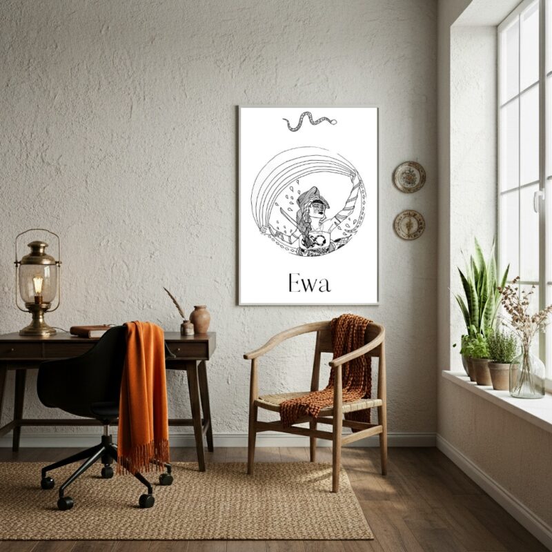 Quadro Decorativo Ewá (Yewá) - Orixá da Vidência - 70x50cm