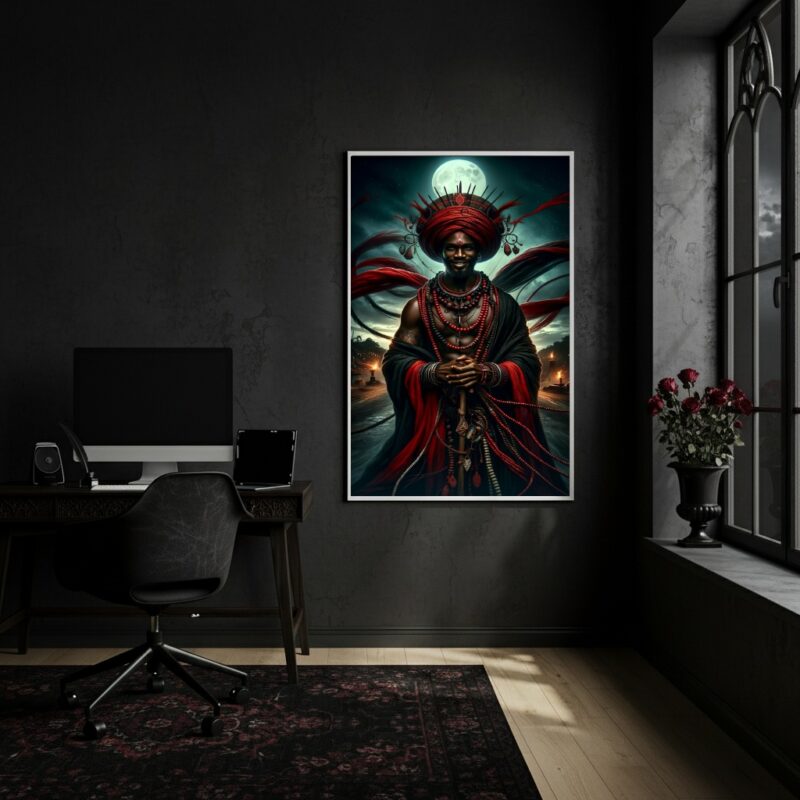 Quadro Decorativo Exu - Orixá do Movimento - 70x50cm