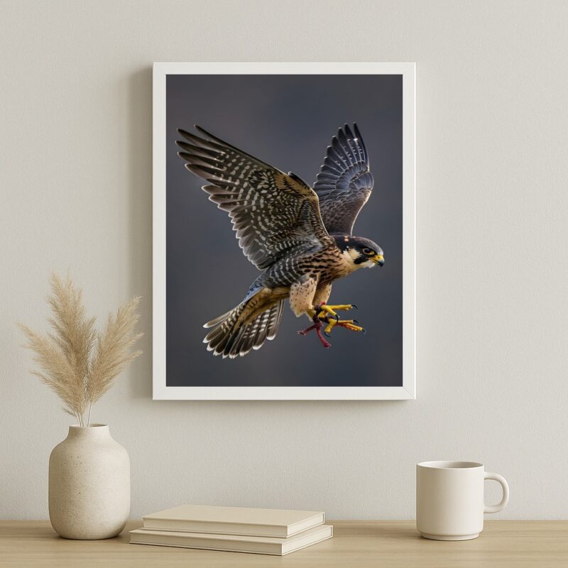 Quadro Decorativo Falcão Peregrino - Ação