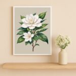 Quadro Decorativo Flores Gardênia