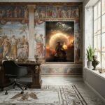Quadro Decorativo Hefesto - Deus Grego do Fogo - 70x50cm