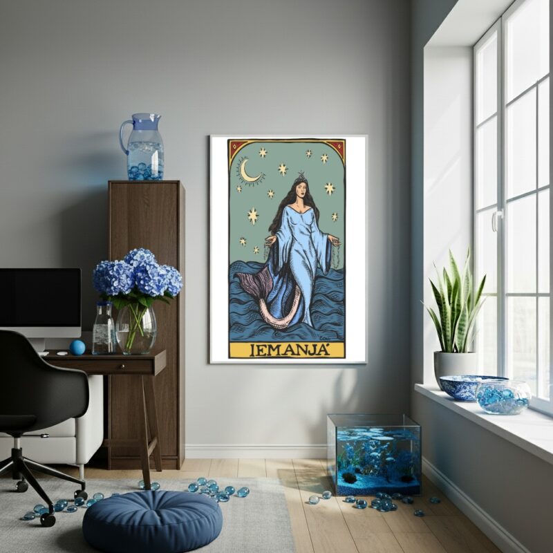 Quadro Decorativo Iemanjá - Orixá das Águas - 70x50cm