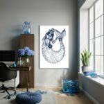 Quadro Decorativo Iemanjá - Protetora das Águas - 70x50cm
