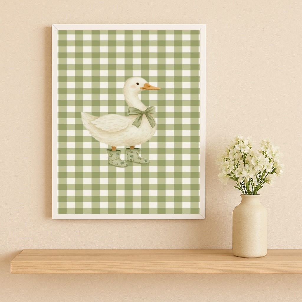 Quadro Decorativo Infantil Estilo Country Patinho