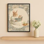 Quadro Decorativo Infantil Leitura Coelhinhos