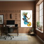Quadro Decorativo Logun Edé - Orixá da Riqueza - 70x50cm