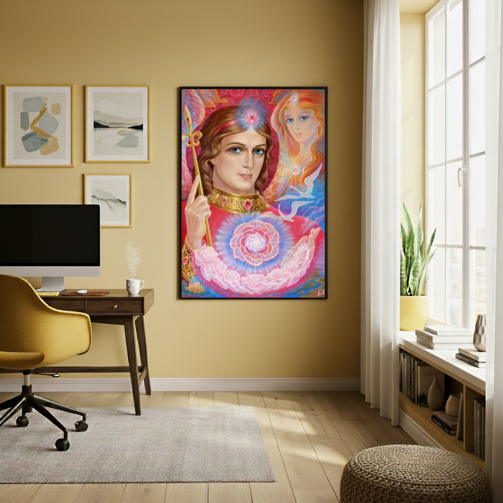Quadro Decorativo Mestre Arcanjo Samuel - 70x50cm