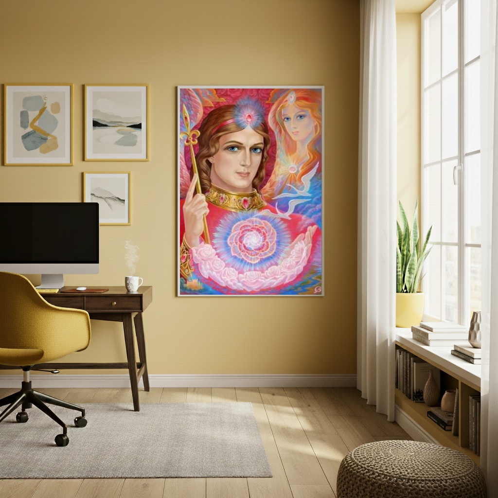 Quadro Decorativo Mestre Arcanjo Samuel - 70x50cm
