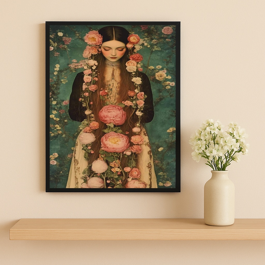 Quadro Decorativo Mulher Primavera