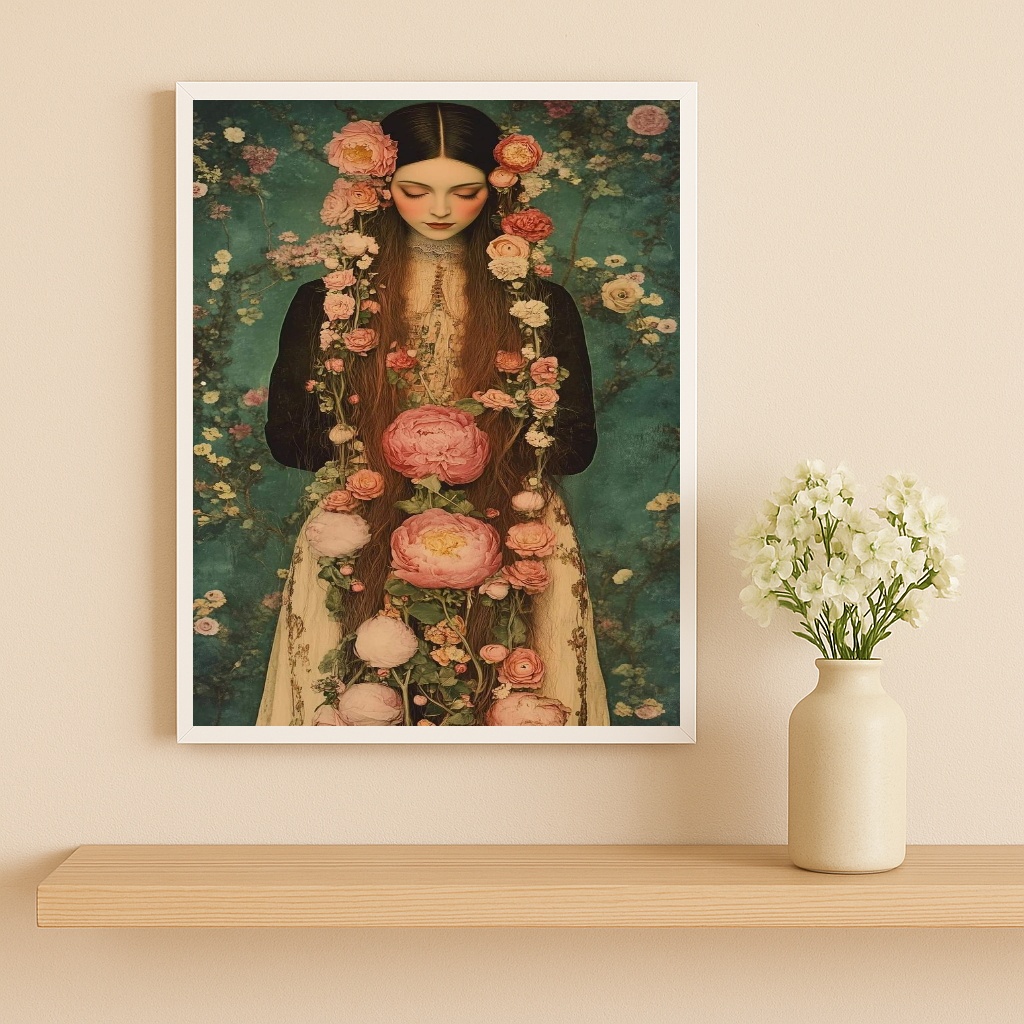 Quadro Decorativo Mulher Primavera