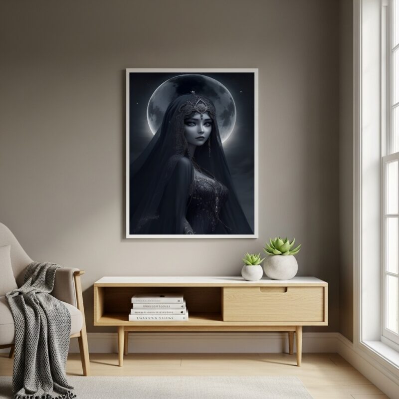 Quadro Decorativo Nix Deusa Primordial da Noite - 70x50cm