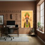 Quadro Decorativo Obaluaê - Orixá da Cura - 70x50cm