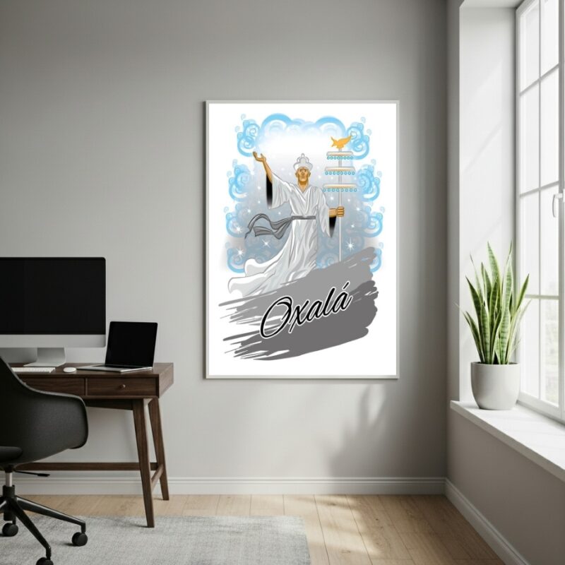 Quadro Decorativo Oxalá - Orixá da Vida - 70x50cm