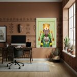 Quadro Decorativo Oxóssi - Orixá das Matas - 70x50cm
