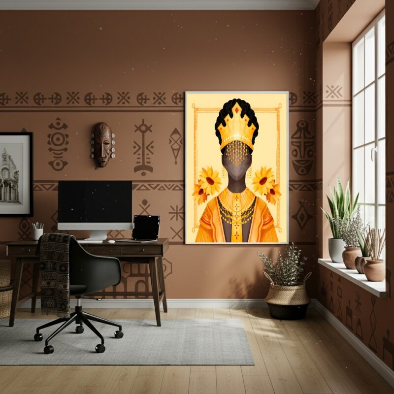 Quadro Decorativo Oxum A Orixá das Águas Doces - 70x50cm