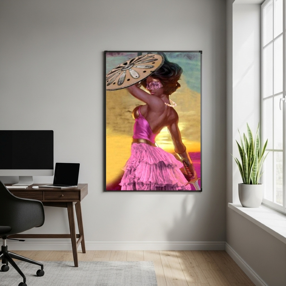Quadro Decorativo Oxum - Orixá da Sensualidade - 70x50cm