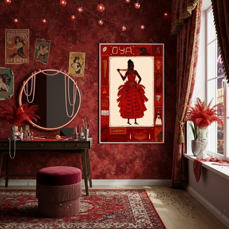 Quadro Decorativo Oyá-Iansã Divindade Iorubá - 70x50cm