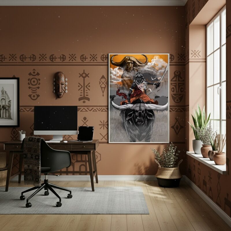 Quadro Decorativo Oyá-Iansã - Orixá Guerreira - 70x50cm