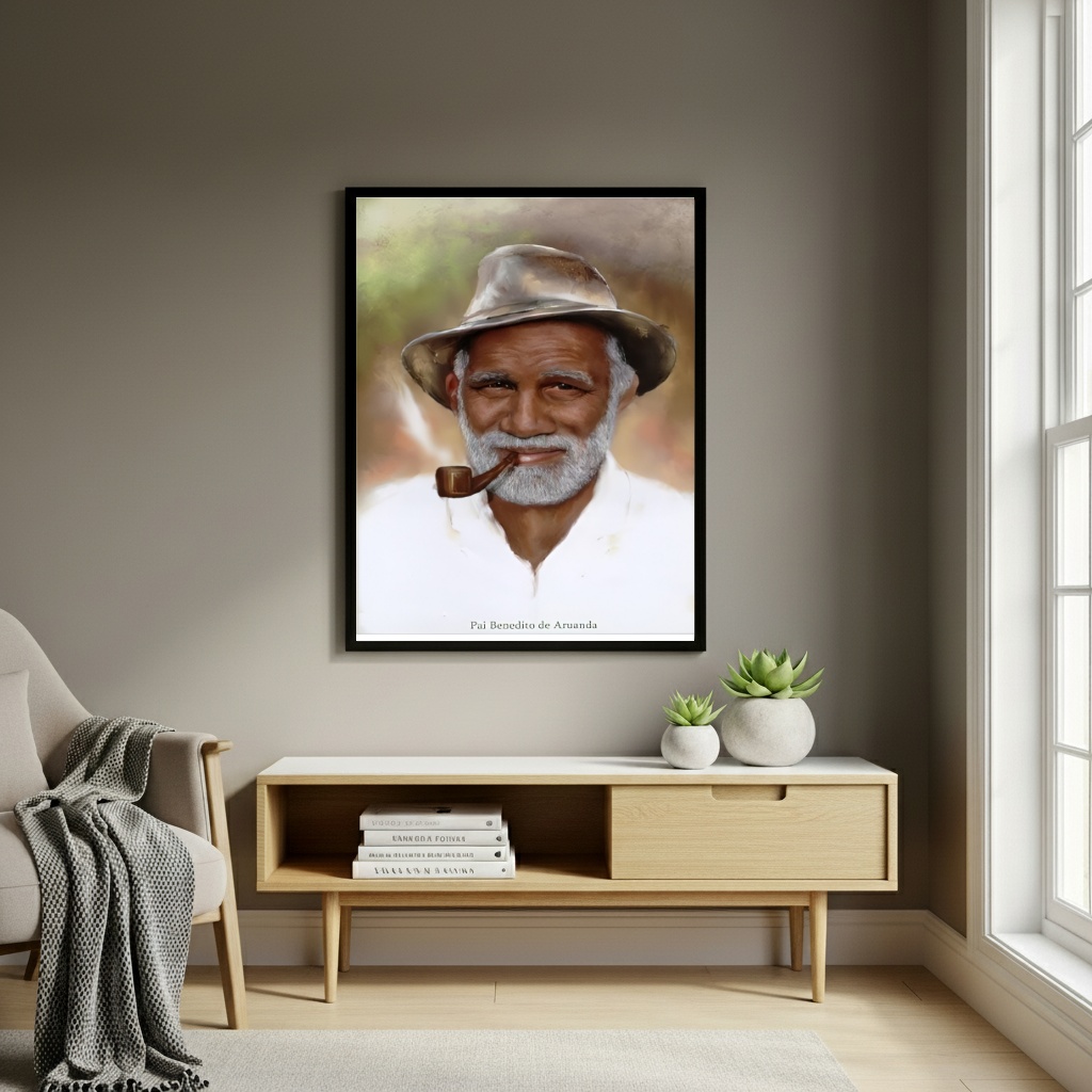 Quadro Decorativo Pai Benedito de Aruanda - 70x50cm