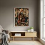 Quadro Decorativo Pintura São Miguel Arcanjo - 70x50cm