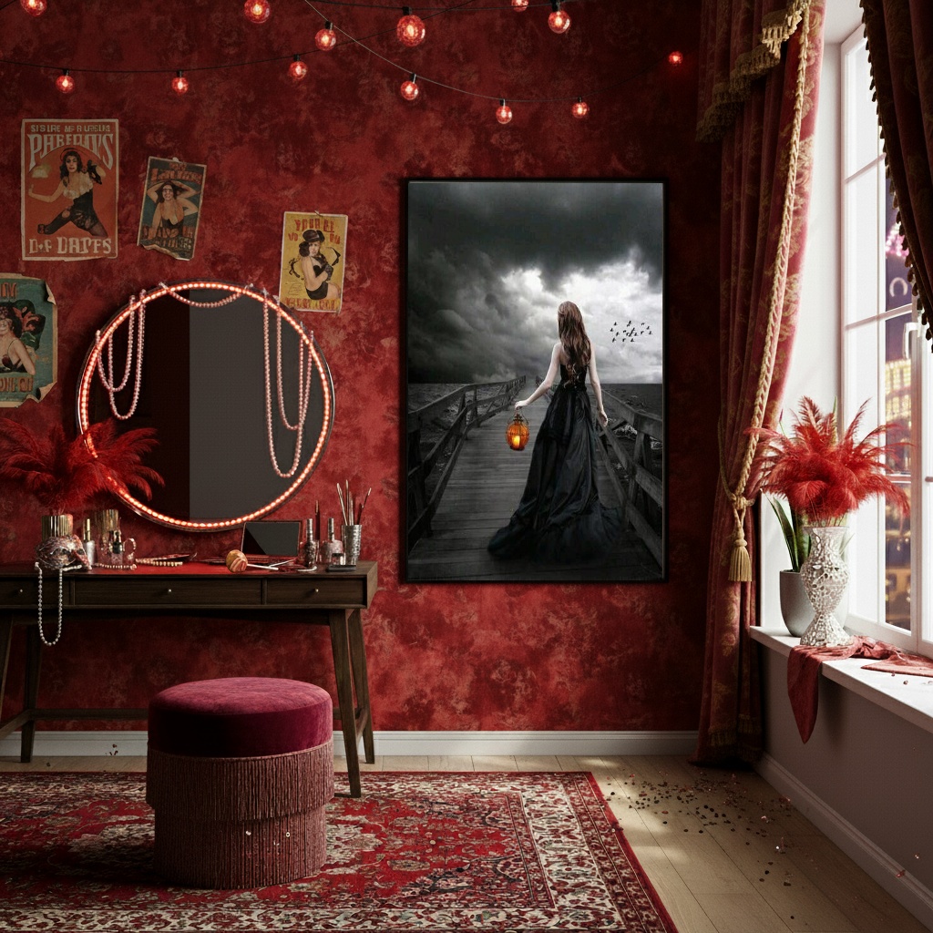 Quadro Decorativo Pomba Gira Dama da Noite - 70x50cm