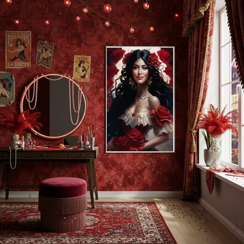 Quadro Decorativo Pomba Gira Entidade Espiritual - 70x50cm