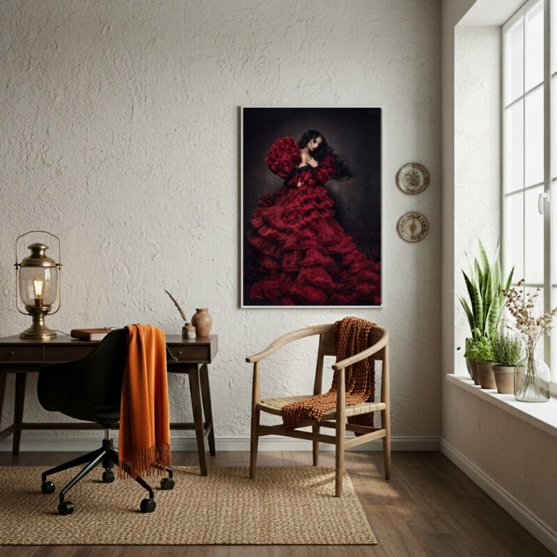 Quadro Decorativo Pomba Gira Sete Saias - 70x50cm
