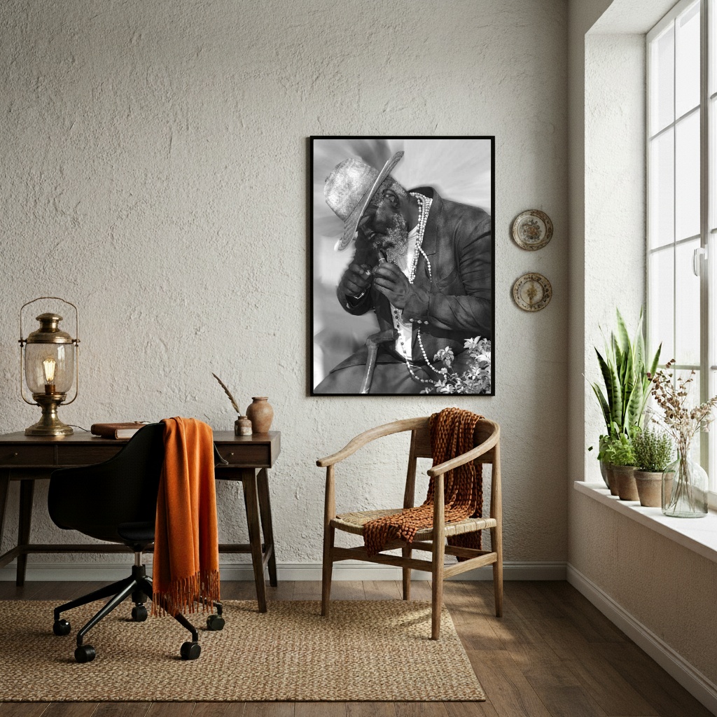 Quadro Decorativo Preto Velho - Entidade Espiritual -70x50cm
