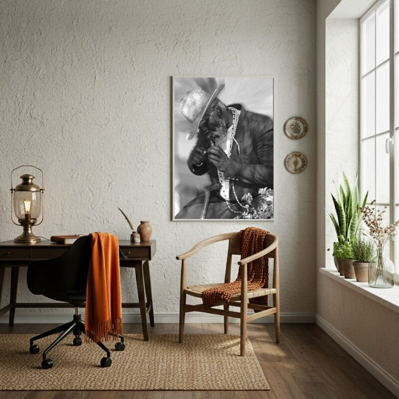 Quadro Decorativo Preto Velho - Entidade Espiritual -70x50cm