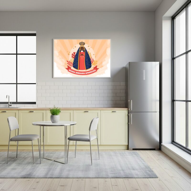 Quadro Decorativo Salve Nossa Senhora Aparecida - 50x70cm