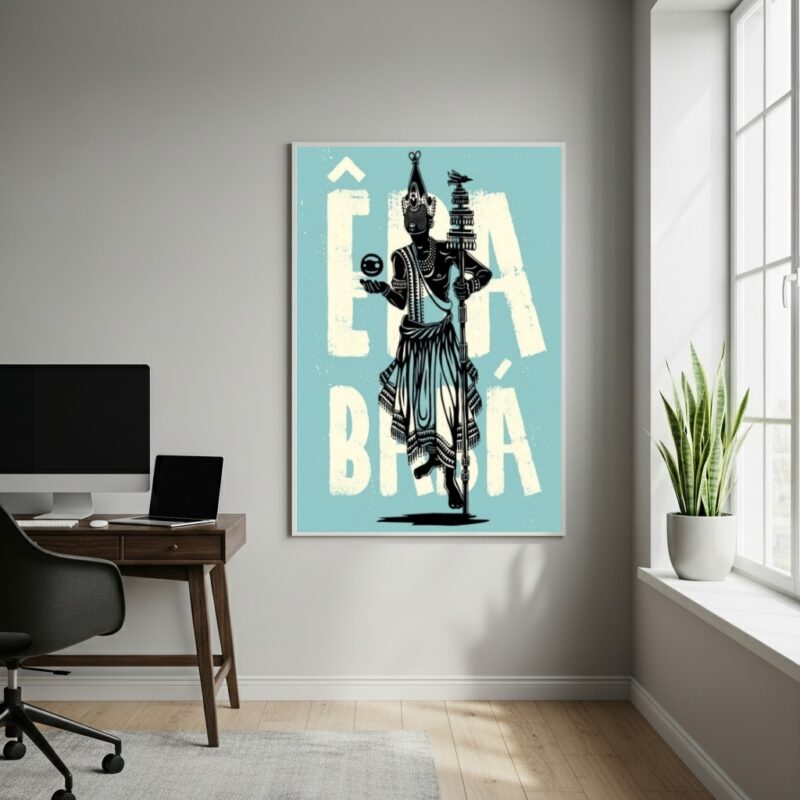 Quadro Decorativo Salve Oxalá! Orixá da Criação - 70x50cm
