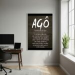 Quadro Decorativo Significado de Agô - 70x50cm