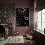 Quadro Decorativo Tema Astrológico e Celestial - 70x50cm