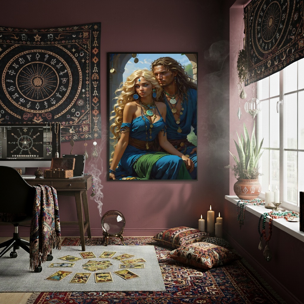 Quadro Decorativo Um Casal Cigano - 70x50cm
