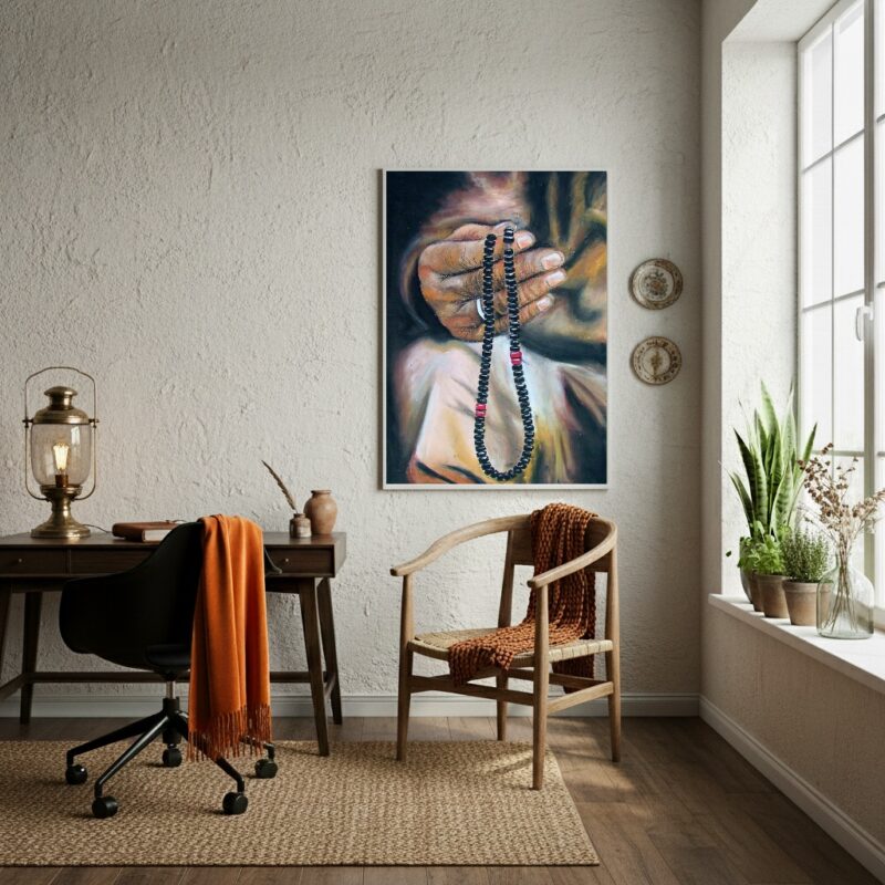 Quadro Decorativo Um Médium Umbandista - 70x50cm