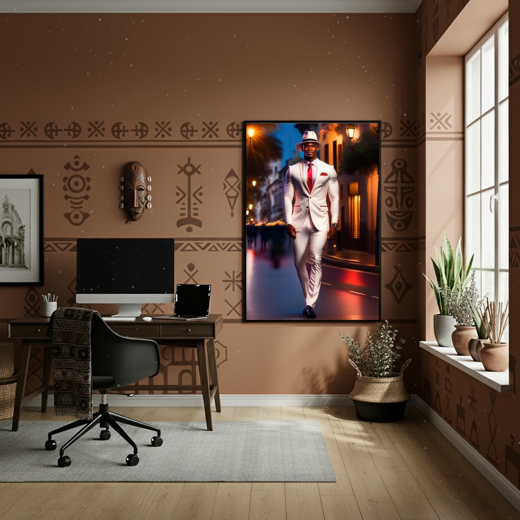 Quadro Decorativo Zé Pretinho da Umbanda - 70x50cm