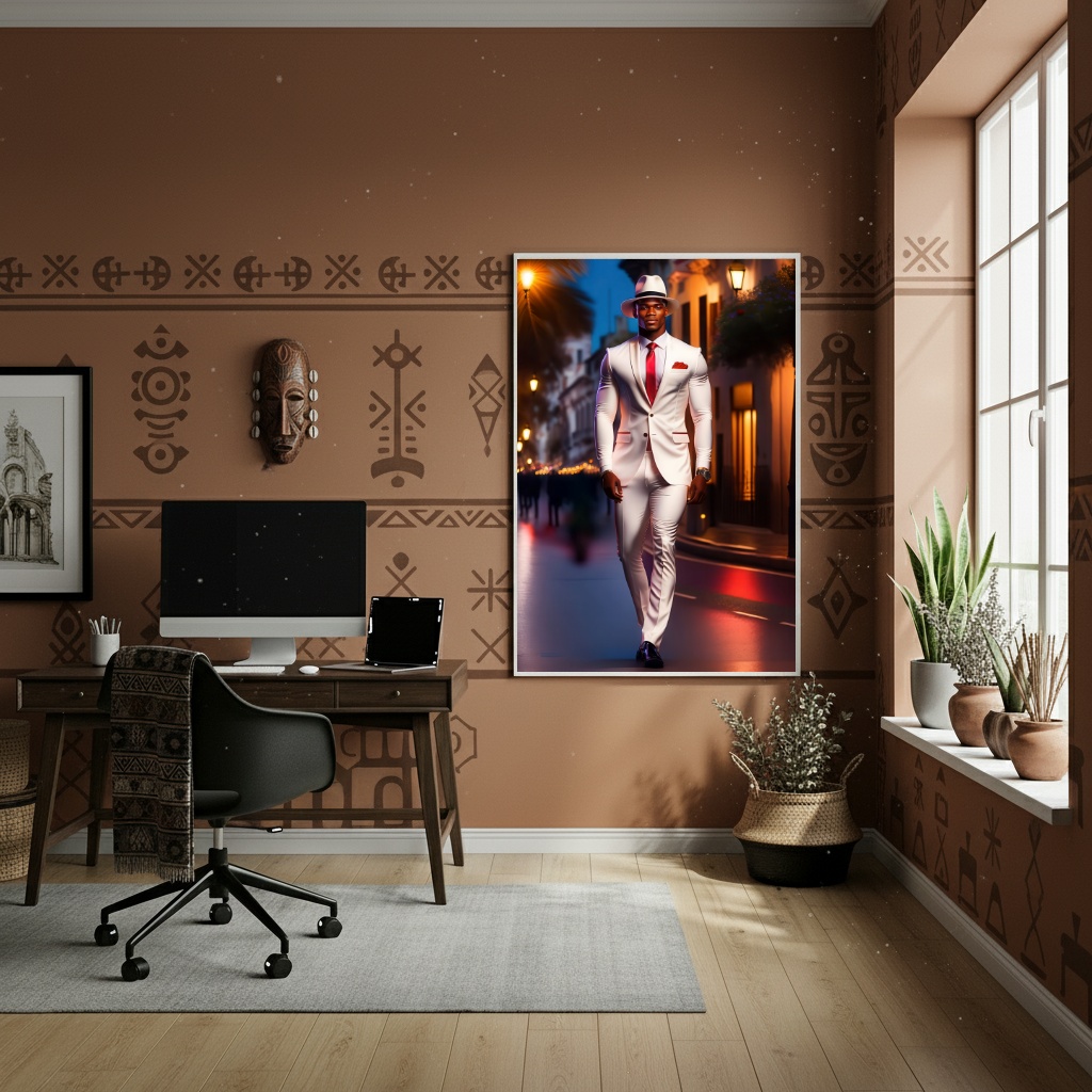 Quadro Decorativo Zé Pretinho da Umbanda - 70x50cm