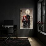 Quadro Exu e Pomba Gira no Cemitério - 70x50cm