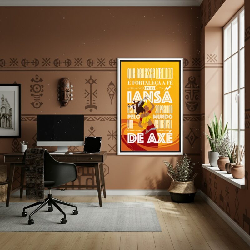 Quadro Iansã - Que Renasça o Amor e Fortaleça a Fé - 70x50cm