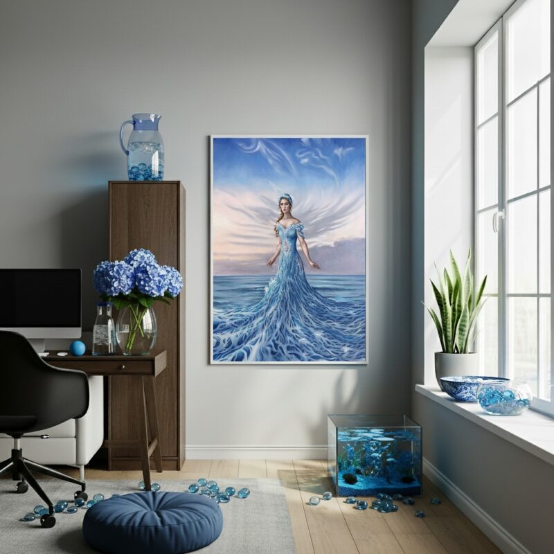 Quadro Iemanjá - Protetora dos Mares e Rios - 70x50cm