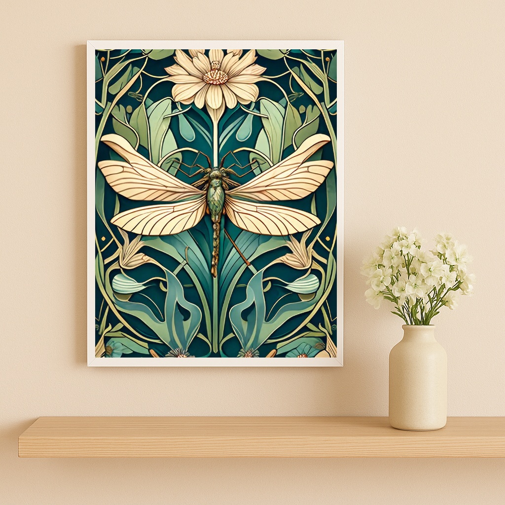 Quadro Libélula Art Deco Nouveau